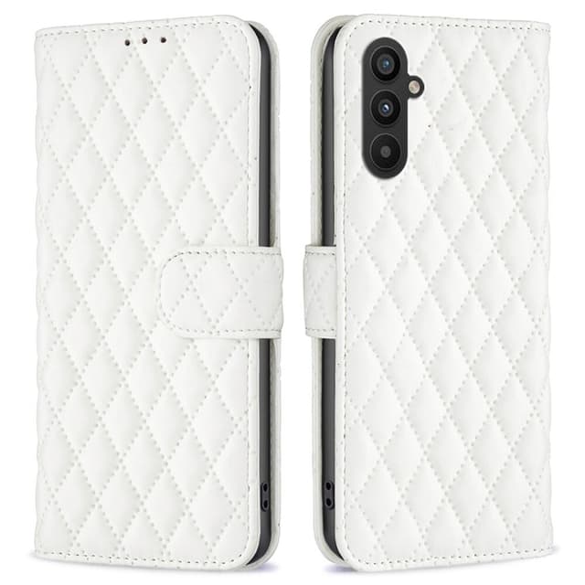 SKALO Samsung A25 5G BINFEN COLOR Quiltat Plånbok - Vit
