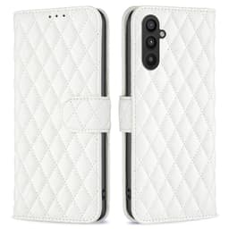 SKALO Samsung A25 5G BINFEN COLOR Tikattu Lompakko - Valkoinen