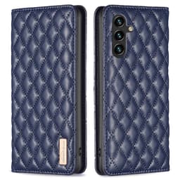 SKALO Samsung A15 4G BINFEN COLOR Iso Tikattu Lompakkokotelo - Sininen