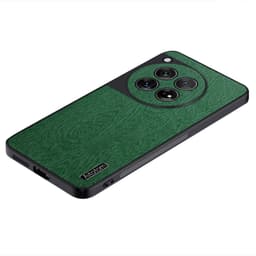 SKALO OnePlus 12 5G PU-Läder Hybrid Skal - Grön