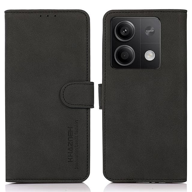 SKALO Xiaomi Redmi Note 13 5G KHAZNEH Plånboksfodral i PU-Läder - Svart