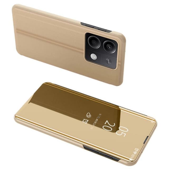 SKALO Xiaomi Redmi Note 13 Pro 5G Clear View Mirror Etui - Guld