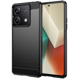 SKALO Xiaomi Redmi Note 13 5G Armor Carbon Stöttåligt TPU-skal - Svart