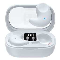 Unikuulokkeet korvassa nukkumaan Bluetooth-kuulokkeilla - valkoinen