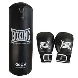 ASG Junior Boksesæt (Handsker + Boksepude) - 11 kg - Sort/Hvid