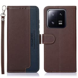 KHAZNEH Lommebok-deksel til Xiaomi 14 - brun/blå