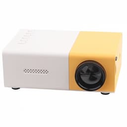 LED Projektor Mini, Gul/Vit
