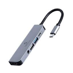 Cablexpert USB-C Telakka 5-in-1 2x USB-, HDMI-, PD-, 3.5mm -liitännällä
