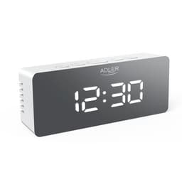 Adler herätyskello suurella LED-näytöllä - Valkoinen