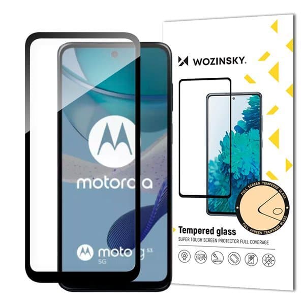 Wozinsky HÃ¤rdat skÃ¤rmskydd till Motorola G53 - Svart ram