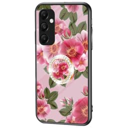 Samsung Galaxy A35 5G:lle Karkaistu lasikuori rengaskannatinpuhelin kansi - Glamoröösi Pioni