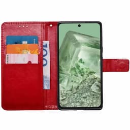 Lommebokdeksel 3-kort Google Pixel 8a - Rød