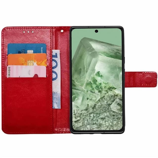 Plånboksfodral 3-kort Google Pixel 8a - Röd