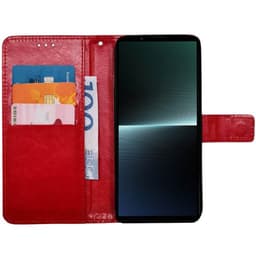 Lompakkokotelo 3-kortti Sony Xperia 1 VI - Punainen