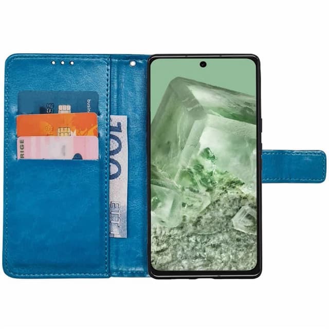 Lommebokdeksel 3-kort Google Pixel 8a - Lyseblå