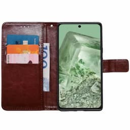 Lompakkokotelo 3-kortti Google Pixel 8a - Ruskea
