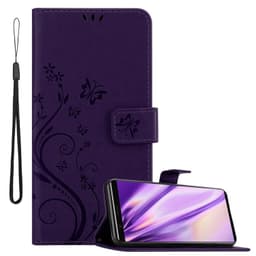 Sony Xperia 5 lommebokdeksel Blomster deksel (lilla)