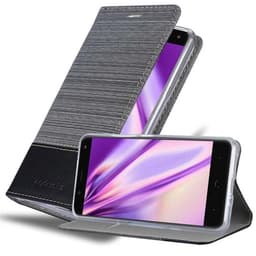 BQ Aquaris V / VS Plånboksfodral Skal (Grå)