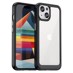SKALO iPhone 15 Läpinäkyvä TPU suojakuori - Musta
