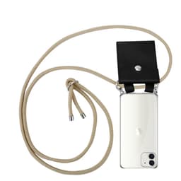 iPhone 12 MINI Deksel med Halskjede (brun)