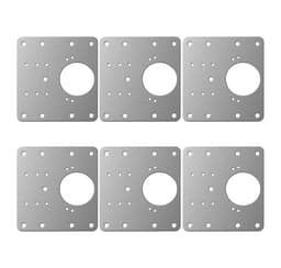 Hengselplate i rustfritt stål for reparasjoner, 9x9 cm 6-Pack
