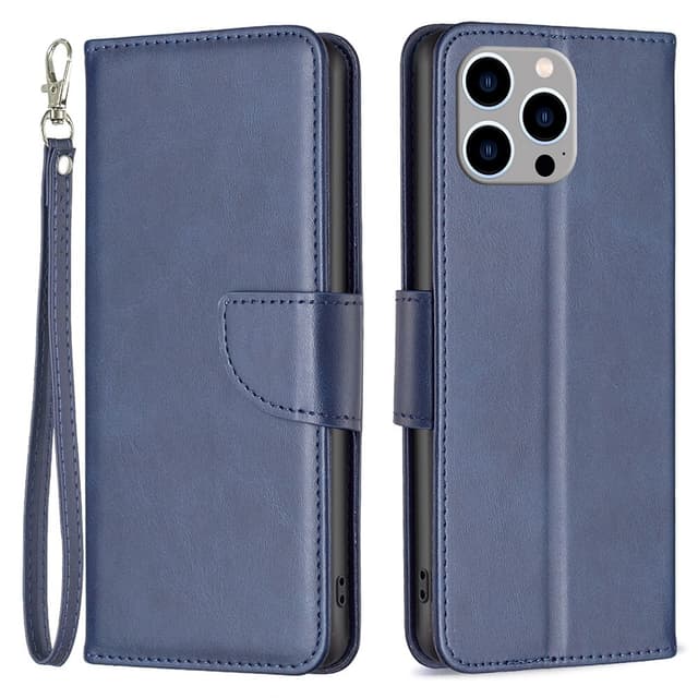 SKALO iPhone 15 Pro Max Lompakkokotelo PU-nahkaa - Sininen