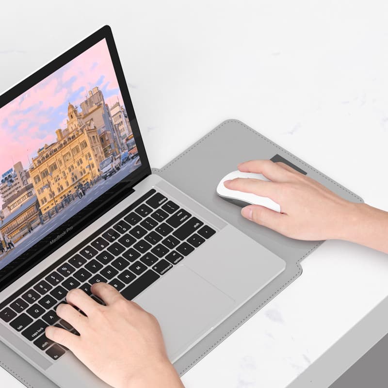 Tynn og lett laptopveske med tilbehørsveske Grå 15.4/15.6/16.1 inches ...
