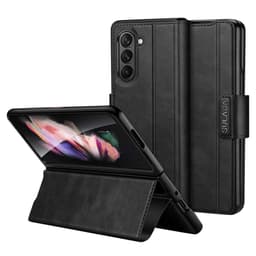 SKALO Samsung Z Fold5 SULADA PU-nahkainen Fold Suojakuori - Musta