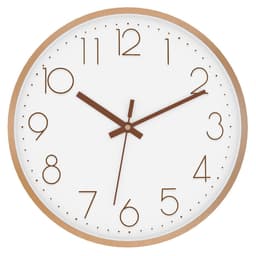 Väggklocka i30,5 cm diameter Klocka (rosé guld - vit)