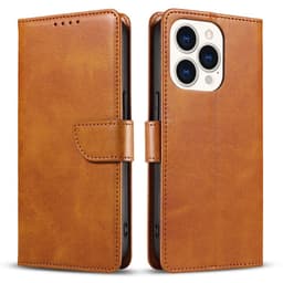 SKALO iPhone 15 Pro Premium Wallet Lompakkokotelo - Khaki