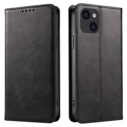 SKALO iPhone 15 Pro Max Premium Wallet Lompakkokotelo - Musta