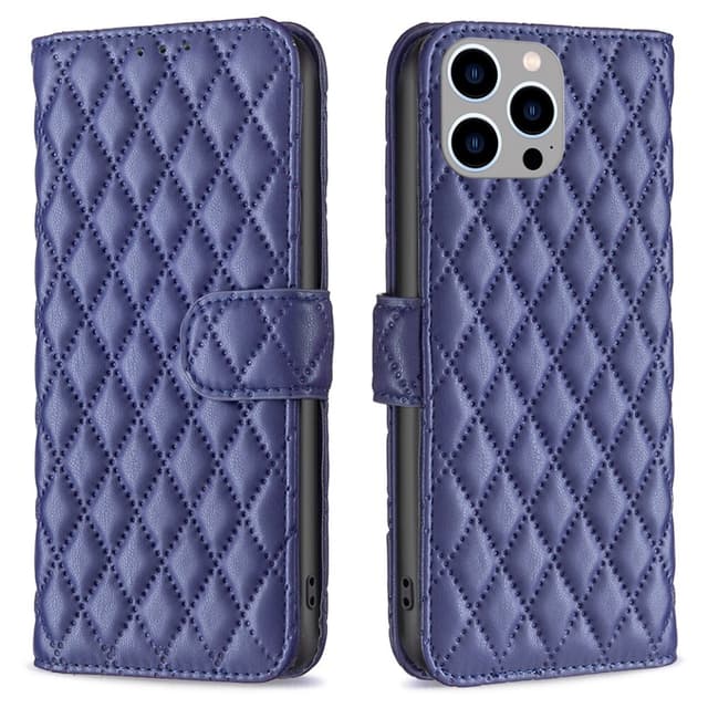 SKALO iPhone 15 Pro BINFEN COLOR Tikattu Lompakko - Sininen