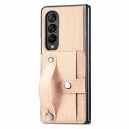 SKALO Samsung Z Fold5 SKALO Samsung Z Fold5 Carbon Fiber Suojakuori  korttipidike / kahva - Khaki