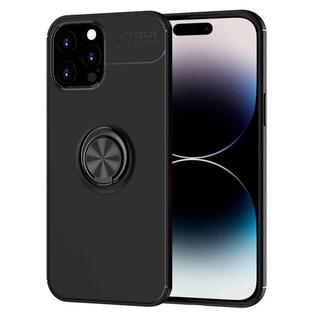 Slim Ring kuori Apple iPhone 15 Pro - Musta