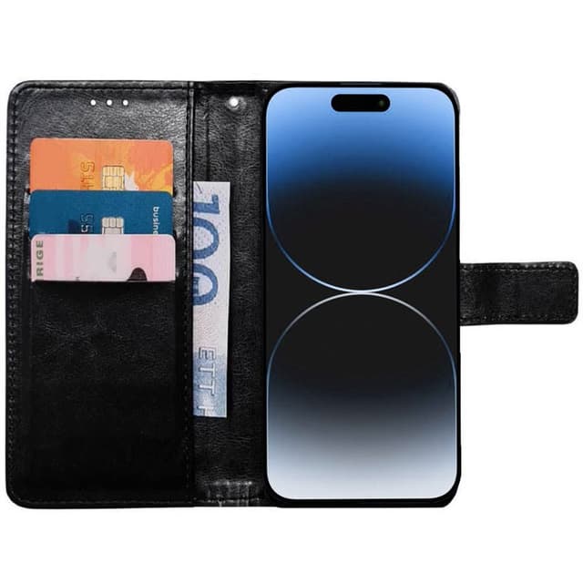 Plånboksfodral 3-kort Apple iPhone 15 - Svart