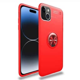 Slim Ring skal Apple iPhone 15 - Röd