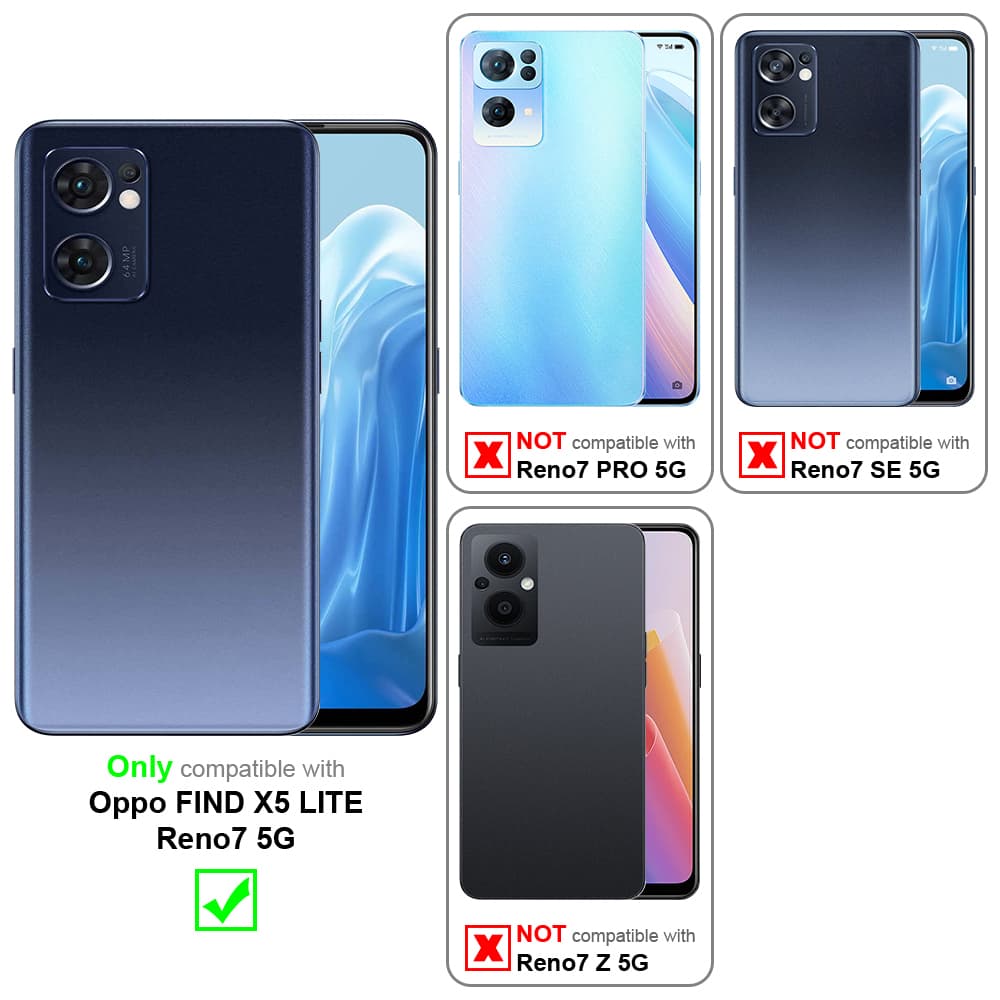 BORYA Cover for Oppo Find X5 Lite/OPPO Reno7 5G, Shockproof Soft BORYA Cover for Oppo Find X5 Lite/OPPO Reno7 5G, Shockproof Soft