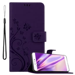 Huawei P8 lommebokdeksel Blomster deksel (lilla)