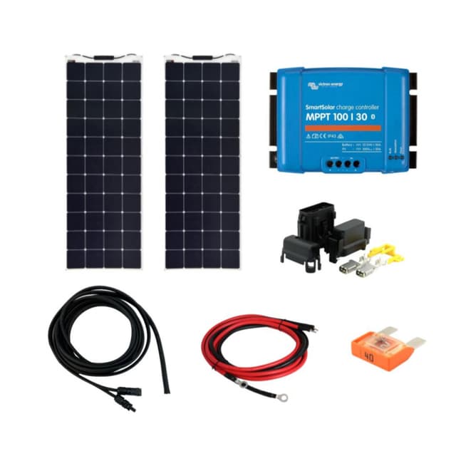 Solcellepakke båt Medium 320W 146x54 - 2 stk.160w fleksible panel