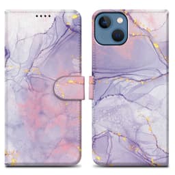 iPhone 13 Suojakuori Lompakkokotelo (Violetti)