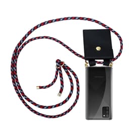 Samsung Galaxy A02s Deksel med Halskjede (blå)