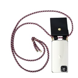 iPhone 12 PRO MAX Deksel med Halskjede (rød)