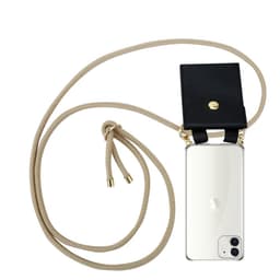 iPhone 12 MINI Deksel med Halskjede (brun)