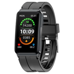 INF Smartklokke med EKG/HRV, puls, blodsukker, sportsmoduser Sort