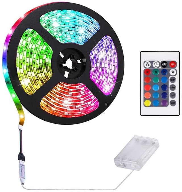 INF Ljusremsa med fjärrkontroll LED RGB 2 m IP65 vattentåligt