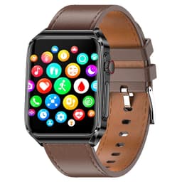 Smartklokke med EKG-hjerteovervåking/Bluetooth-ringing/Bluetooth-musikk Brun