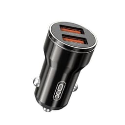 XO billaddare med 2x USB 2,4A - svart