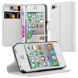 iPhone 4 / 4S lommebokdeksel etui (hvit)