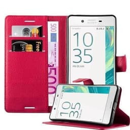 Sony Xperia X Plånboksfodral Skal (Röd)
