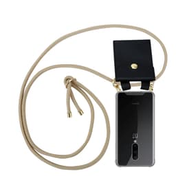 OnePlus 7 PRO Deksel med Halskjede (brun)